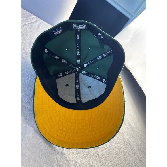 Green Bay Packers New Era 59FIFTY Fitted Hat Size 7 1/8 NFL - Picture 5 of 5